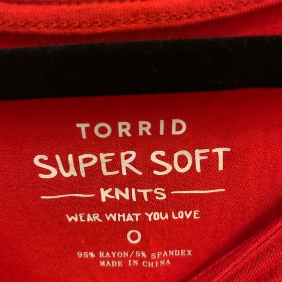 Torrid Red Super Soft Tank Top NWT SIZE 0 - Picture 4 of 7